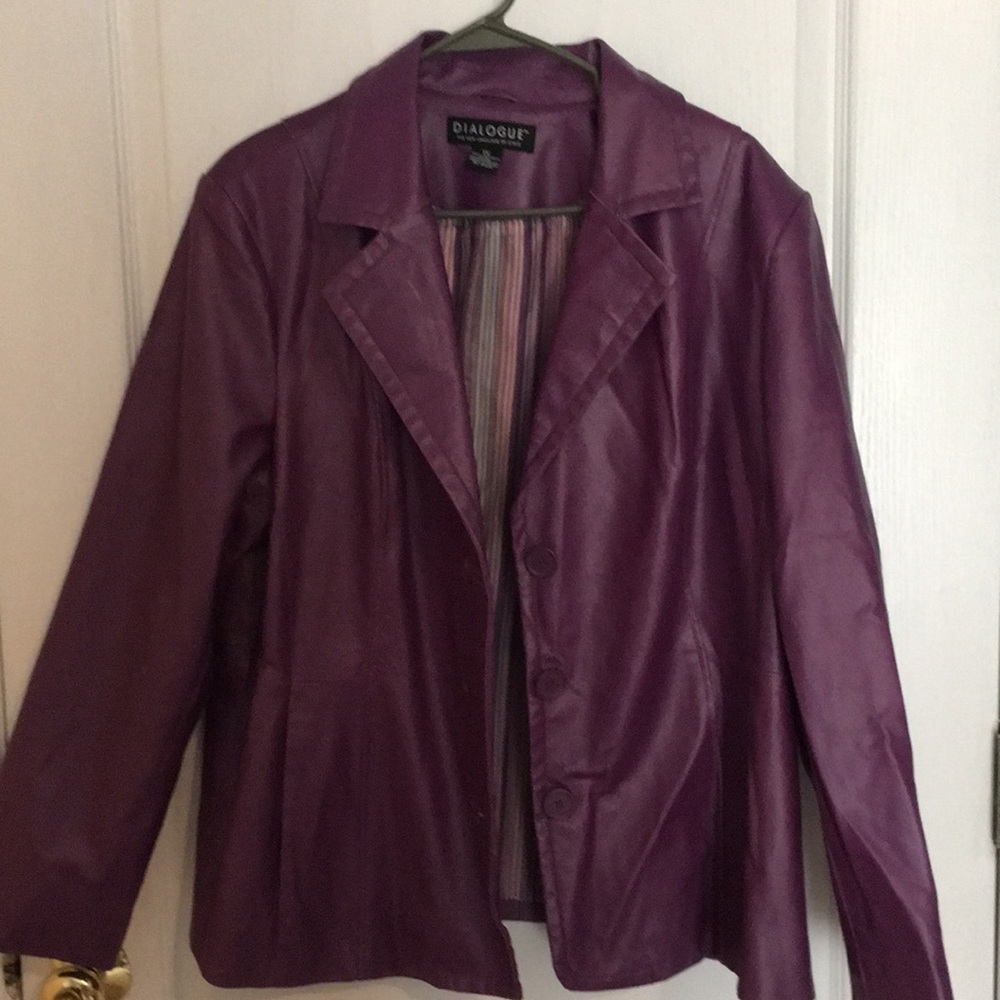 Dialogue 1X faux leather jacket